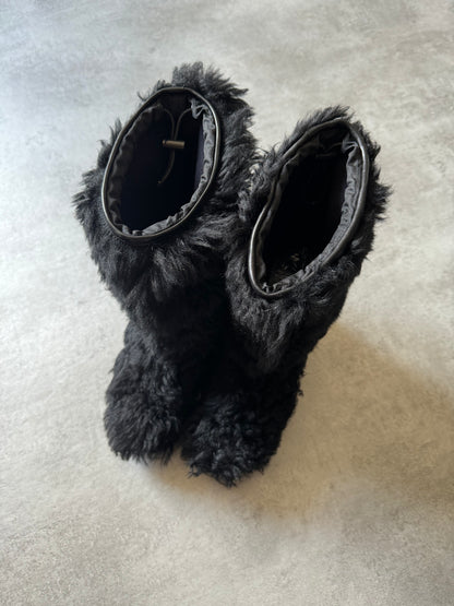 FW1999 Prada Black Fur Boots  (39) - 3