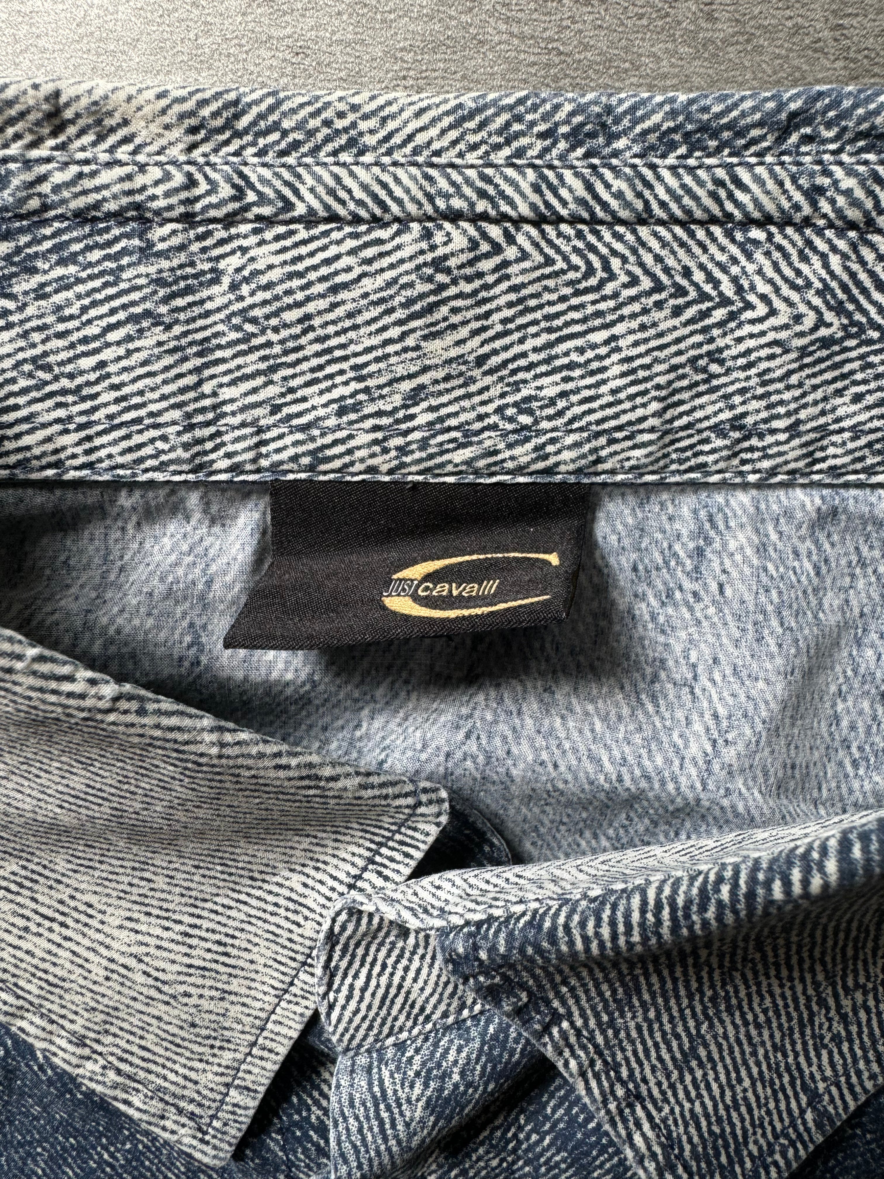 SS2004 Cavalli Blue Electric Faded Shirt (L) - 6