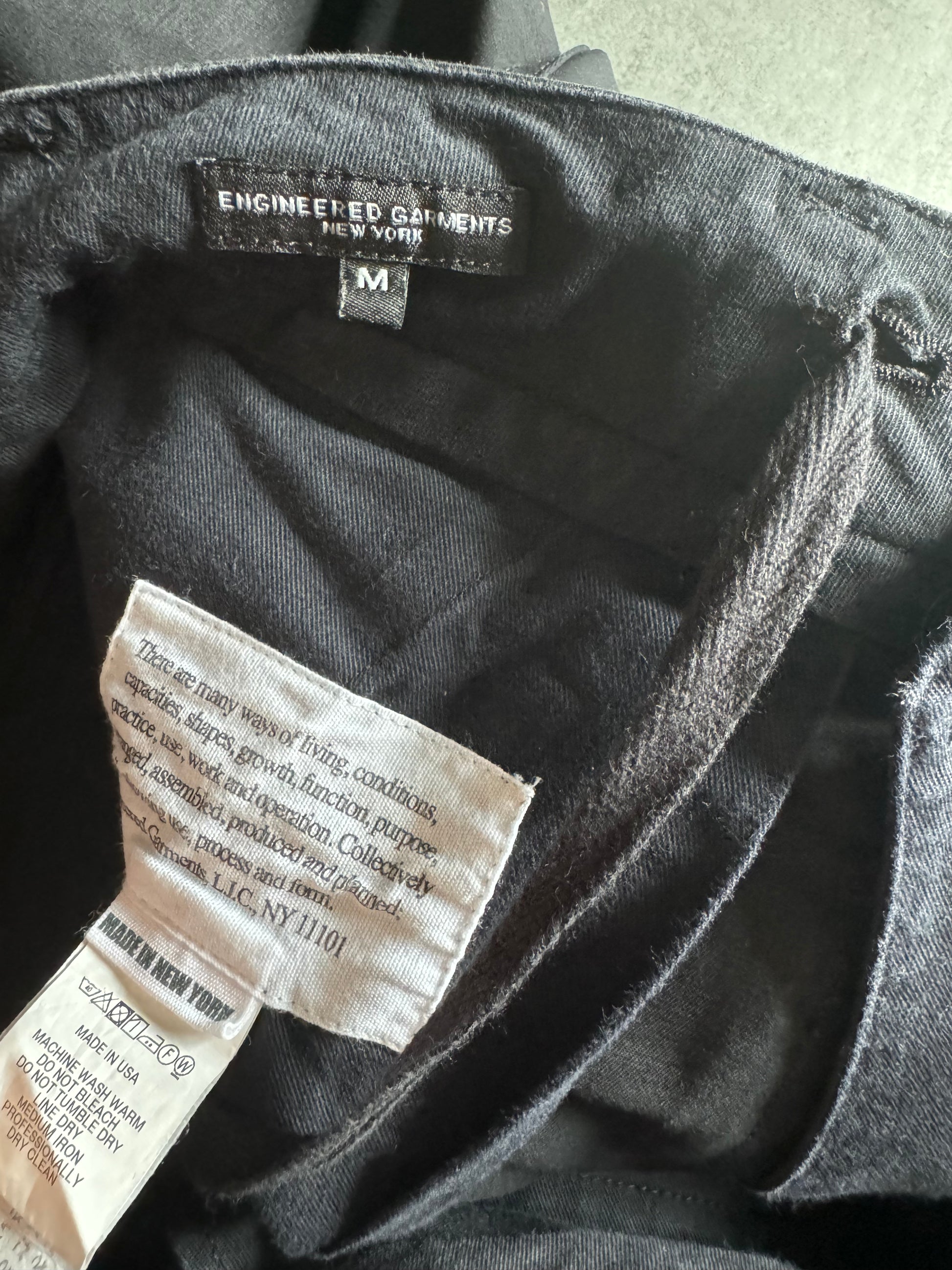 Engineered Garments Black Multi Pockets Cargo Pants (L) - 6
