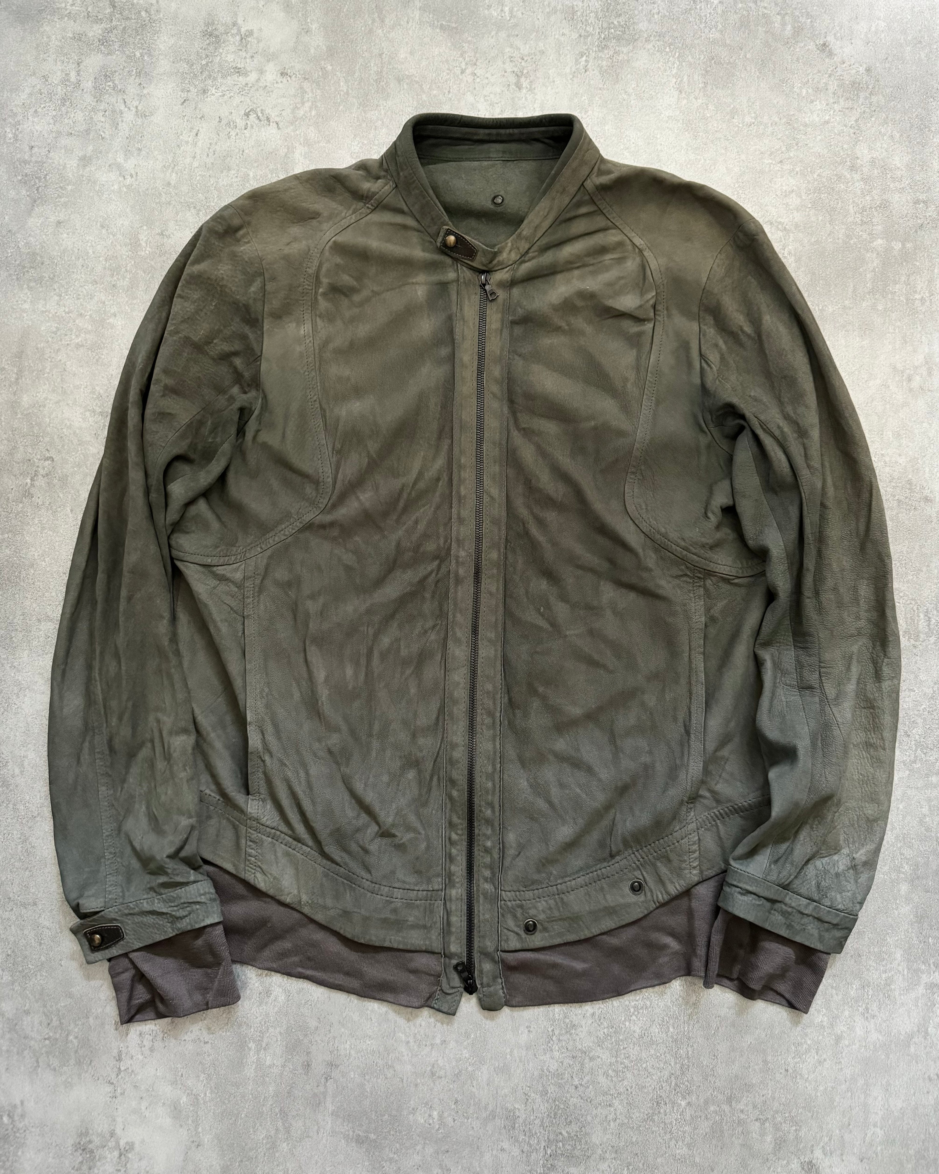 Isaac Sellam Experience Green Leather Specialist Avant Garde Jacket (XL) - 1
