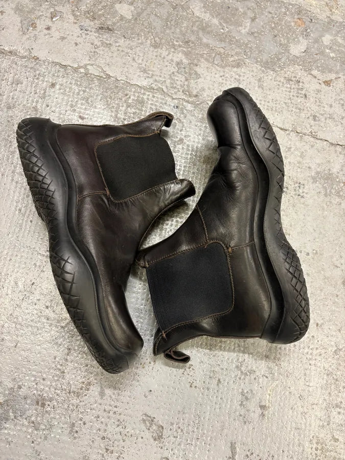 FW1999 Prada Brown Leather Vibram Boots aktytNG 5