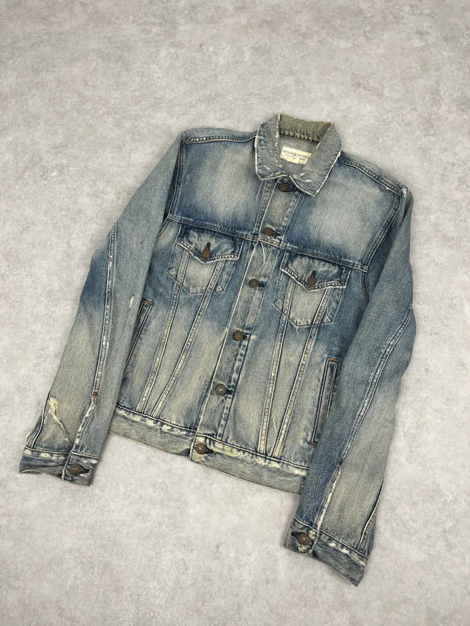 Ralph Laurent Denim & Supply Faded Blue Denim Jacket DcYeAZD 4