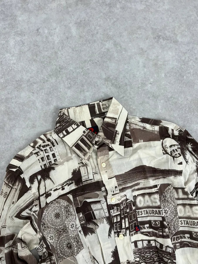 1990s Dolce & Gabbana Brown & White Photography Shirt NYBlMYl 4