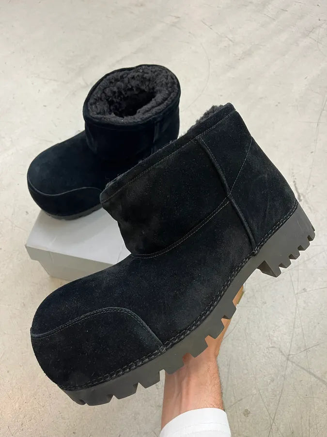 Balenciaga Alaska Black Leather Boots FxySKKO 0
