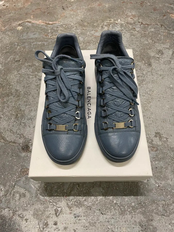 Balenciaga Arena Baby Blue Low Leather Shoes hcjDyLV 1