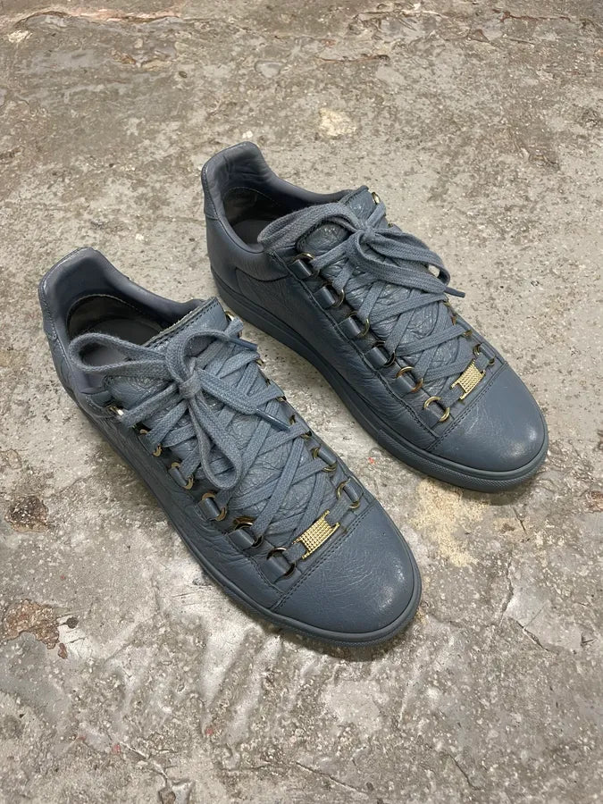 Balenciaga Arena Baby Blue Low Leather Shoes hcjDyLV 3