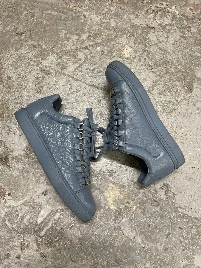 Balenciaga Arena Baby Blue Low Leather Shoes hcjDyLV 5