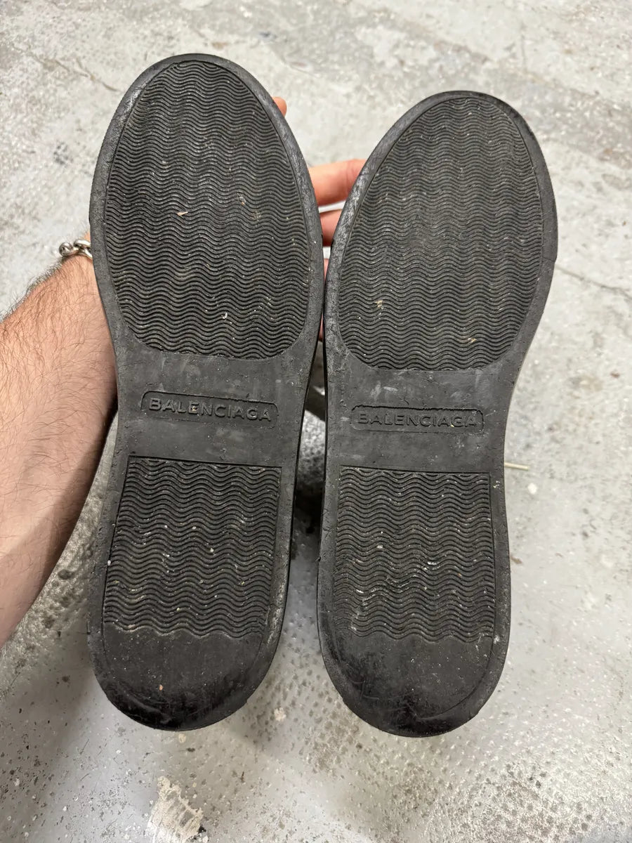 Balenciaga Arena Black & Grey Gradient Varnished Leather High Sneakers EdCjtJp 6