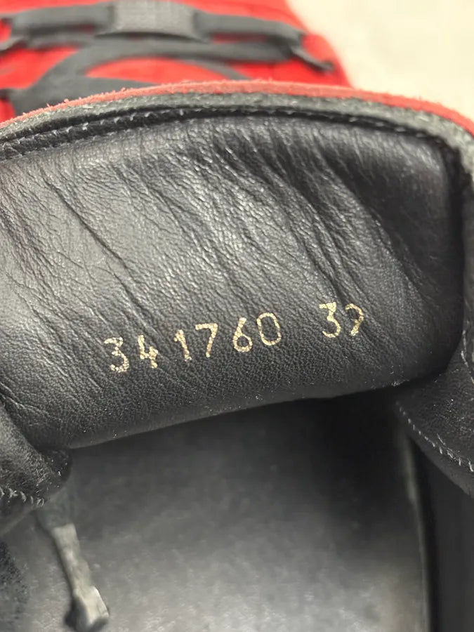 Balenciaga Arena Black & Red Suede Leather High Sneakers YiEFosG 8