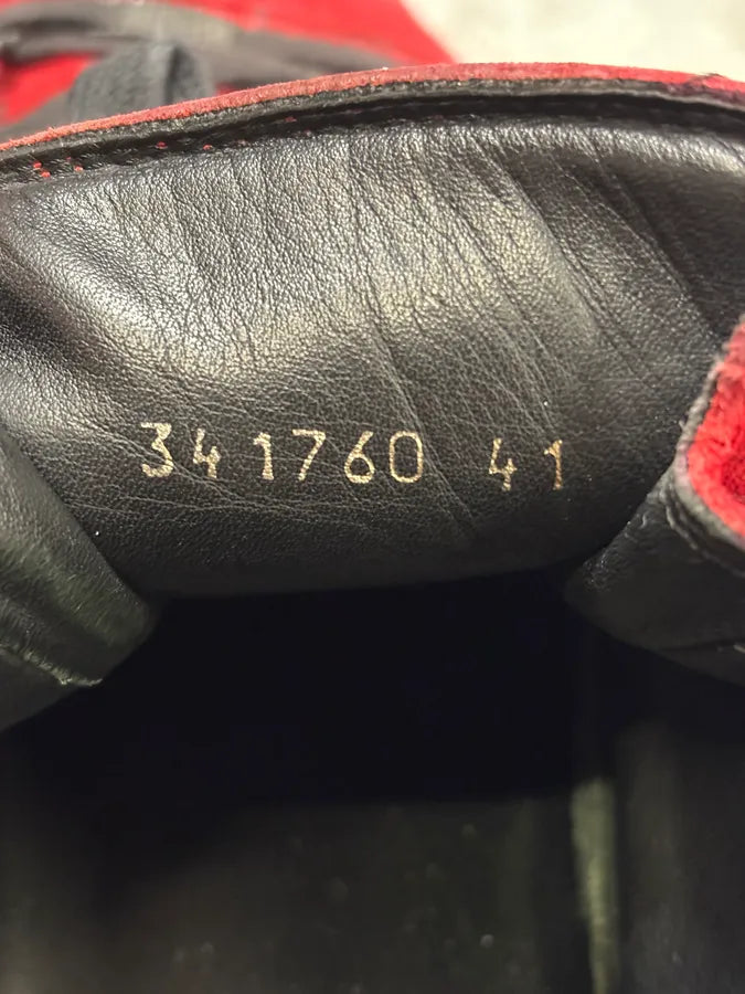 Balenciaga Arena Black & Red Suede Leather High Sneakers mMyQHyD 8