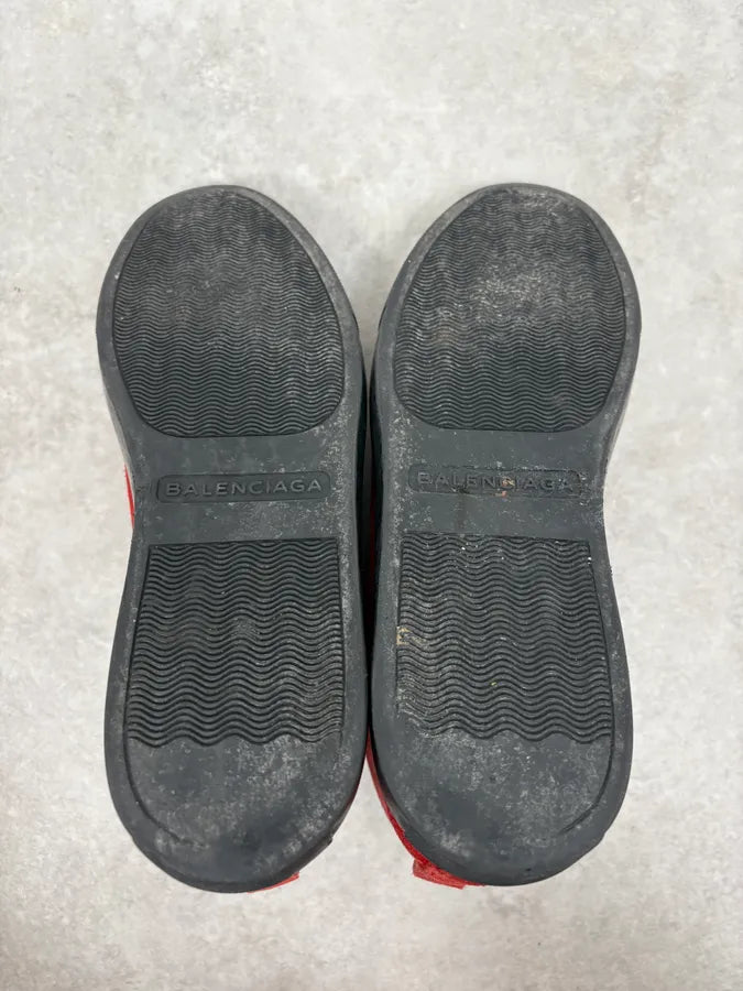 Balenciaga Arena Black & Red Suede Leather High Sneakers YiEFosG 7