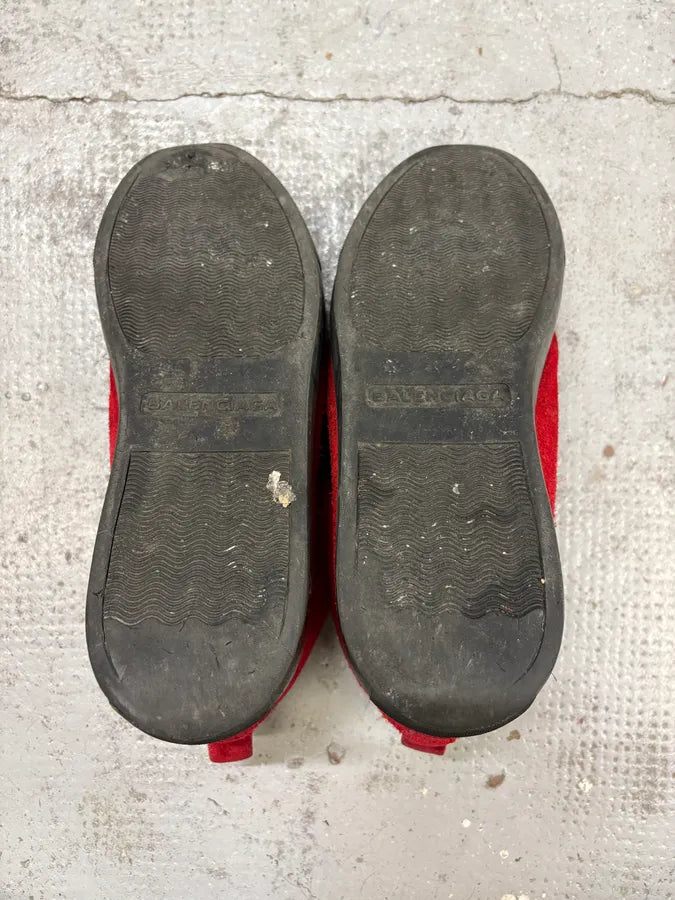 Balenciaga Arena Black & Red Suede Leather High Sneakers mMyQHyD 7