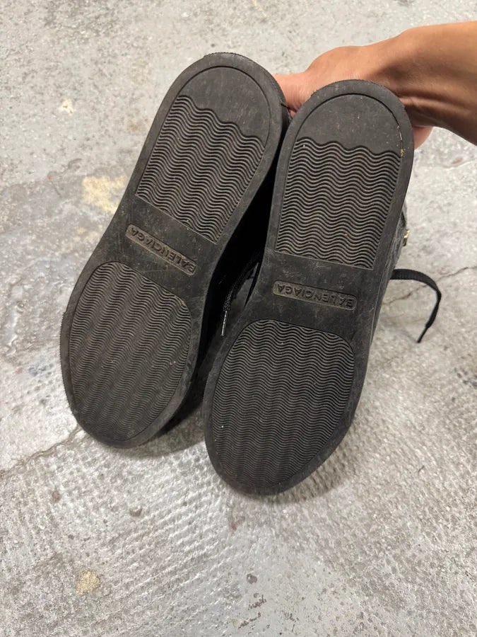 Balenciaga Arena Black Cracked Leather High Sneakers RdbuIwB 3