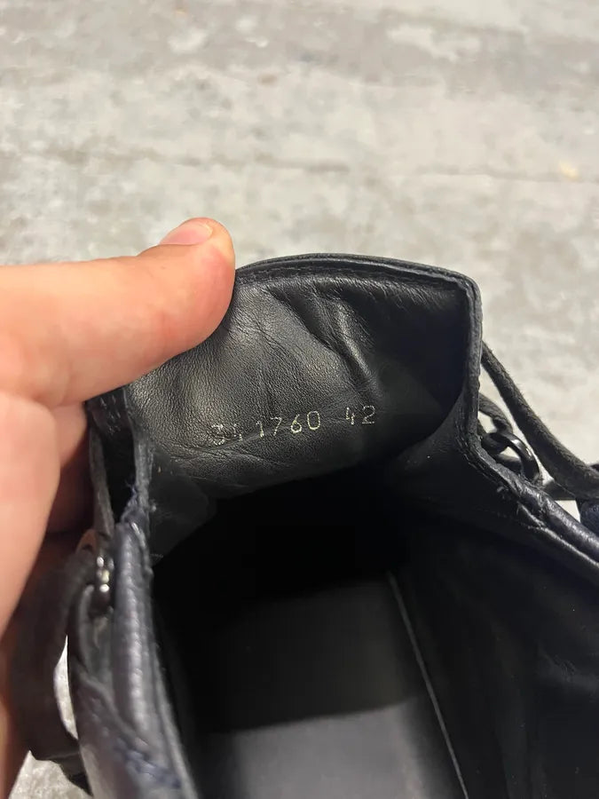 Balenciaga Arena Black Grain Leather High Sneakers ubLWaEr 2