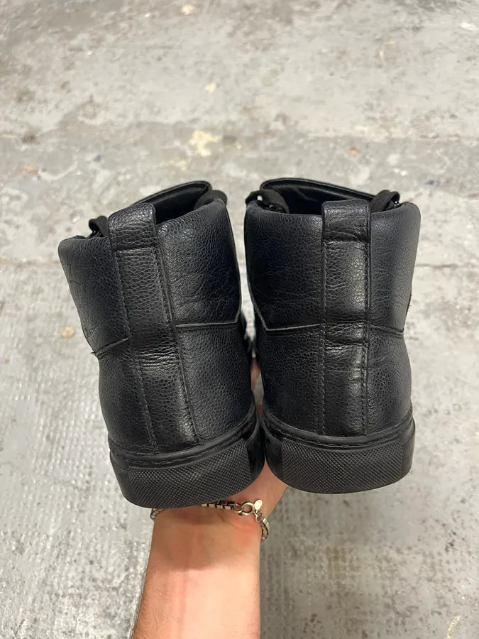 Balenciaga Arena Black Grain Leather High Sneakers ubLWaEr 6