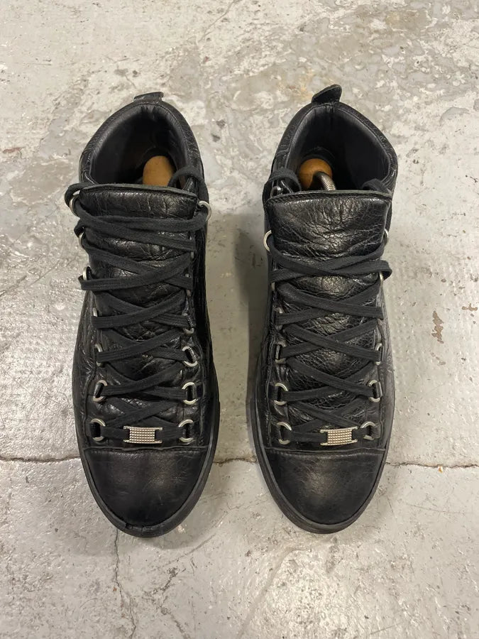 Balenciaga Arena Black High Leather Shoes (42.5eu/us9) bNAFplj 1