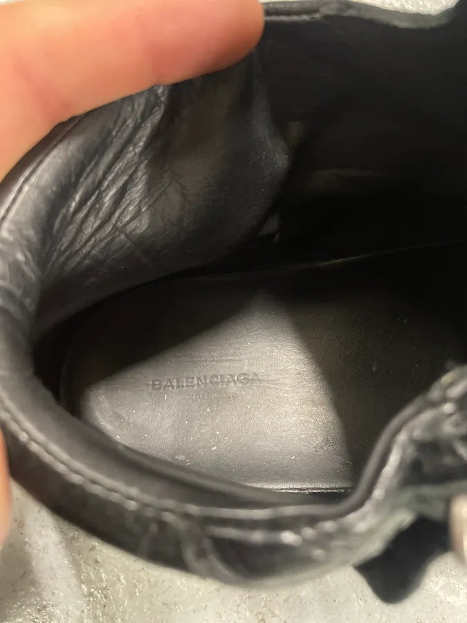 Balenciaga Arena Black High Leather Shoes (42.5eu/us9) bNAFplj 9