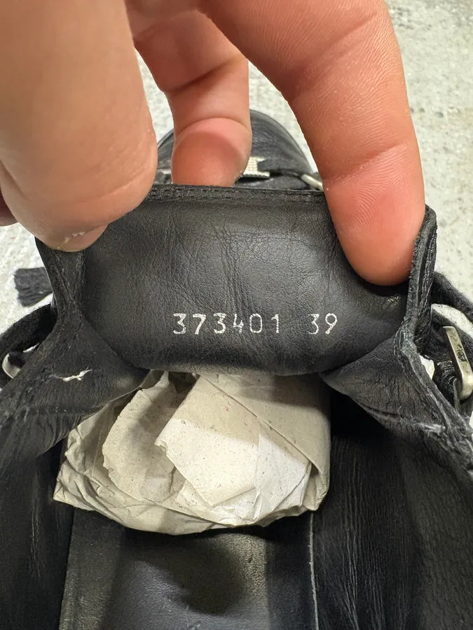 Balenciaga Arena Black High Leather Sneakers (40.5eu/us7.5) FkUjzje 8