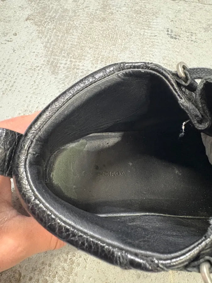 Balenciaga Arena Black High Leather Sneakers (40.5eu/us7.5) FkUjzje 9