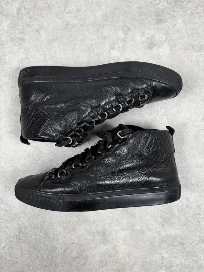 Balenciaga Arena Black High Leather Sneakers IVEAoww 2