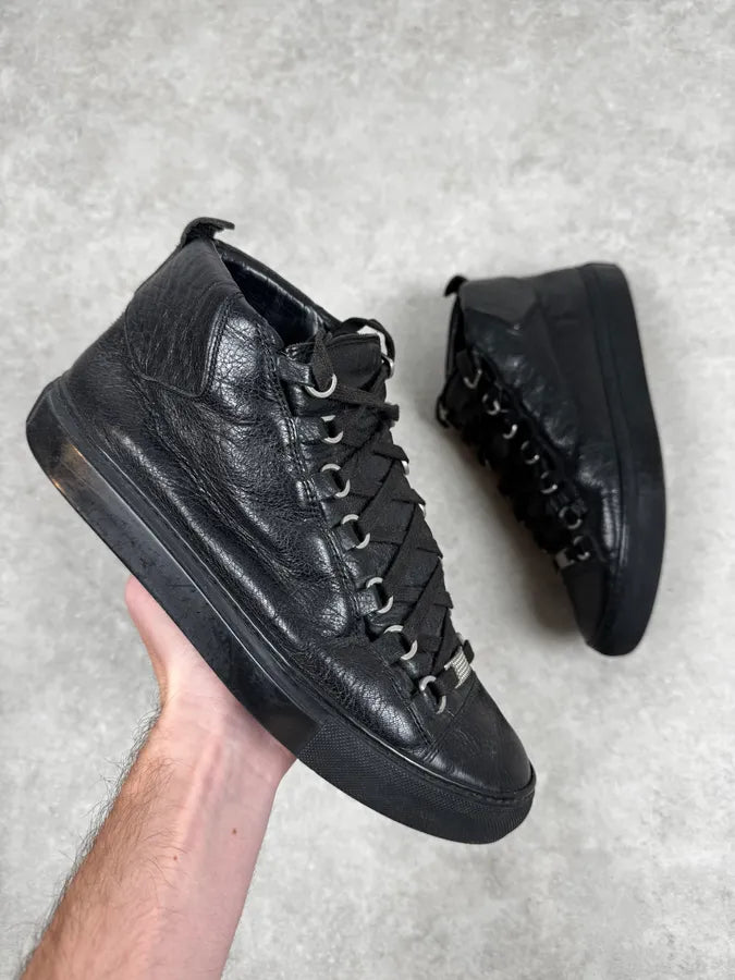 Balenciaga Arena Black High Leather Sneakers IVEAoww 0