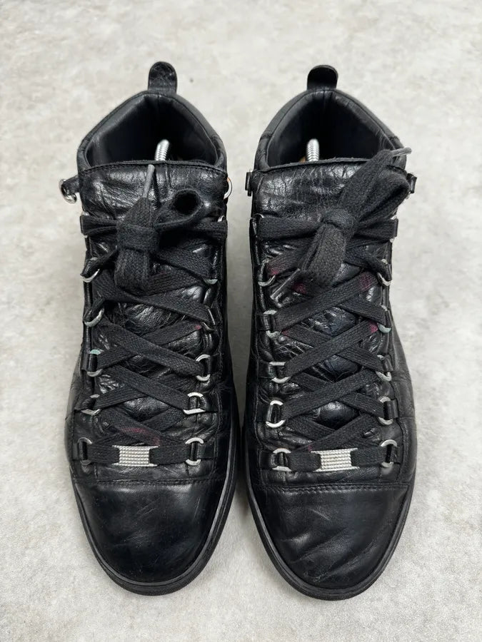 Balenciaga Arena Black High Leather Sneakers YHeqhwo 1