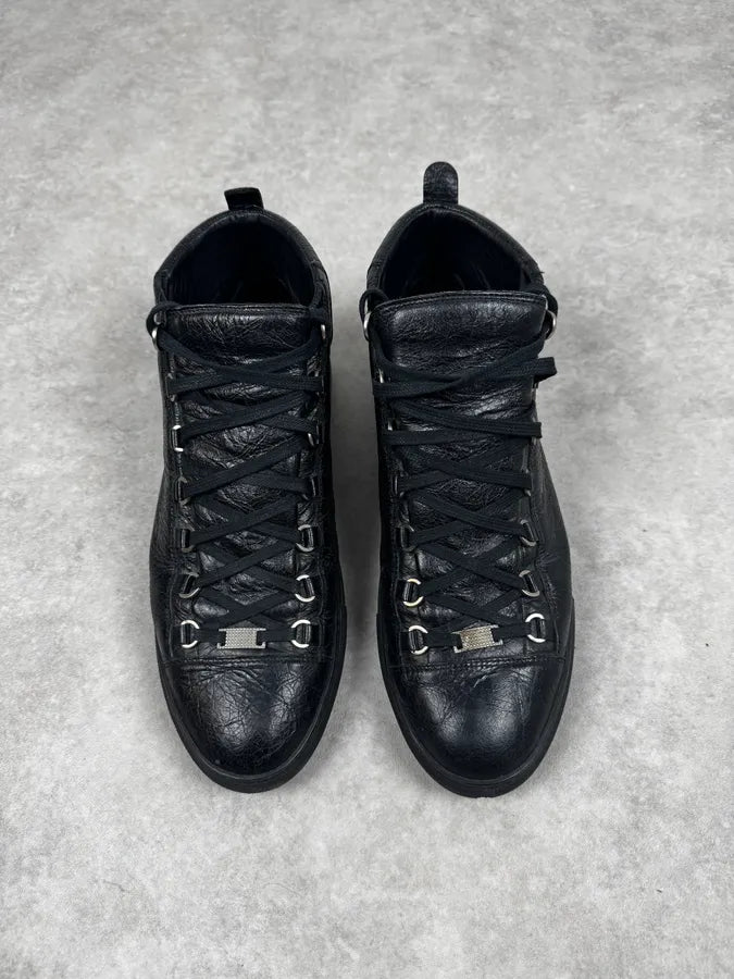 Balenciaga Arena Black High Leather Sneakers kYpbhjV 1
