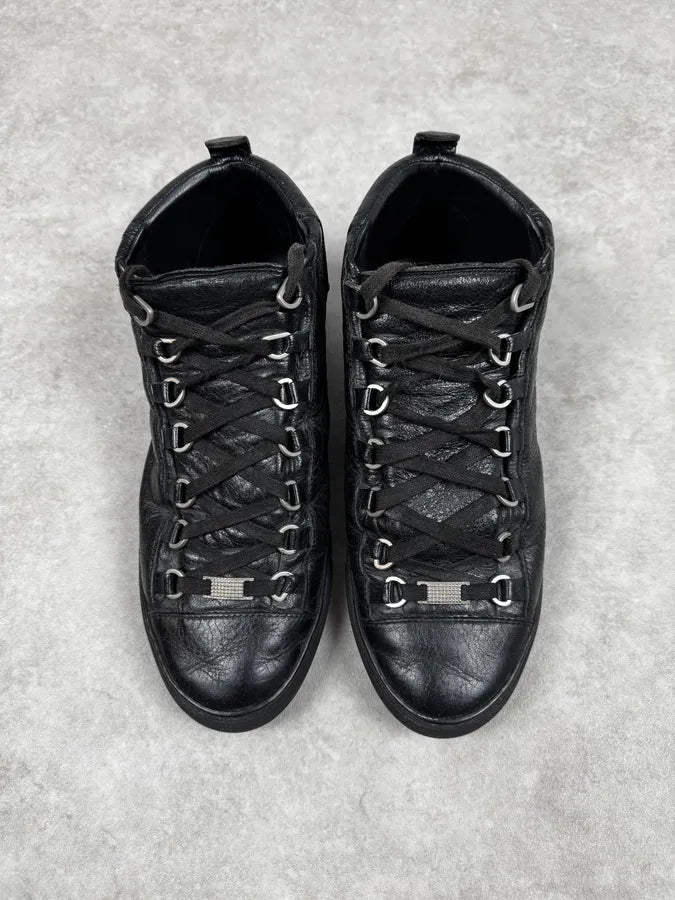Balenciaga Arena Black High Leather Sneakers IVEAoww 1