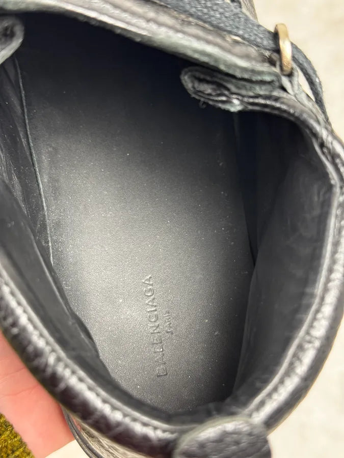 Balenciaga Arena Black High Leather Sneakers kYpbhjV 6