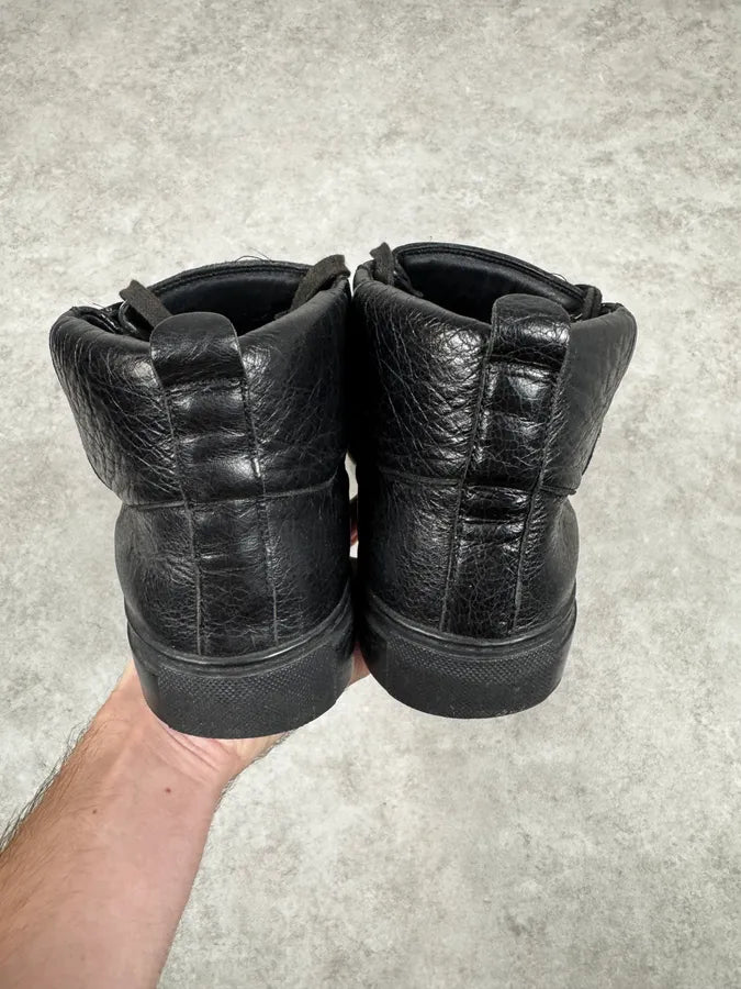 Balenciaga Arena Black High Leather Sneakers IVEAoww 3
