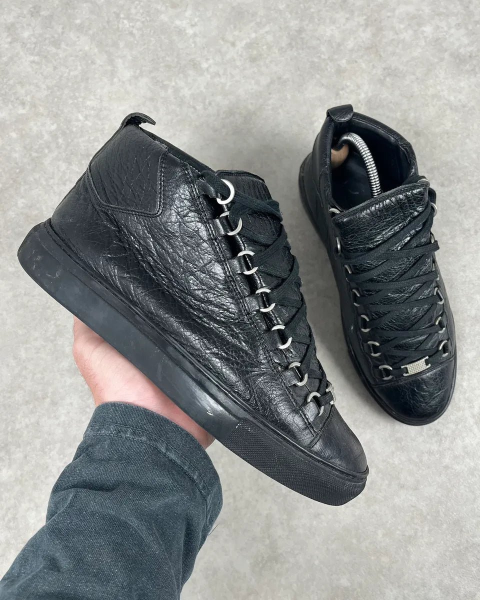 Balenciaga Arena Black High Leather Sneakers WbpsJDw 0