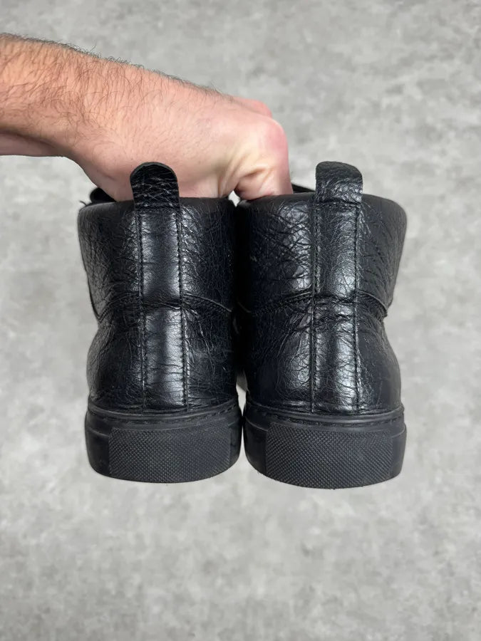 Balenciaga Arena Black High Leather Sneakers kYpbhjV 4