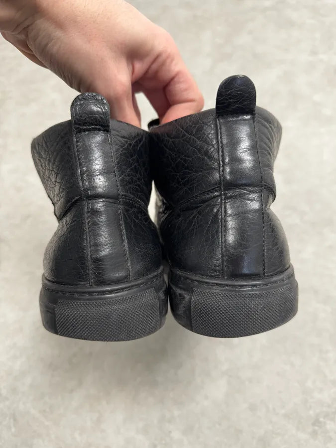 Balenciaga Arena Black High Leather Sneakers YHeqhwo 6