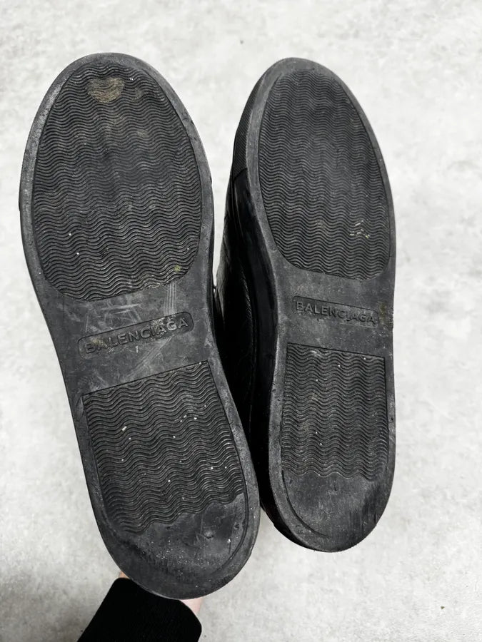 Balenciaga Arena Black High Leather Sneakers YHeqhwo 5
