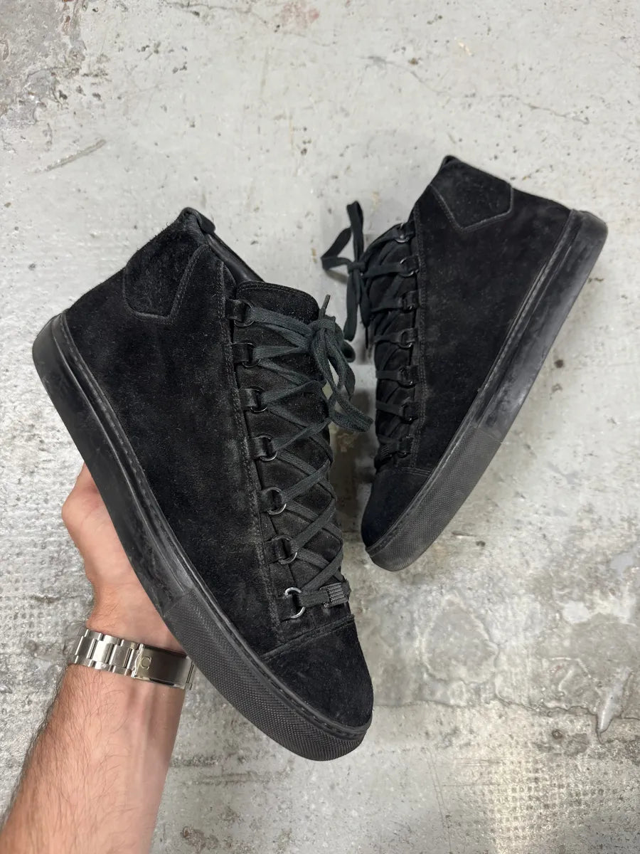 Balenciaga Arena Black High Suede Leather LmbtgMX 0