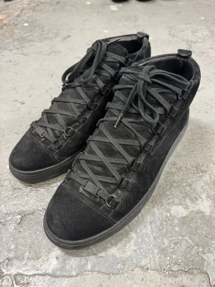 Balenciaga Arena Black High Suede Leather LmbtgMX 1