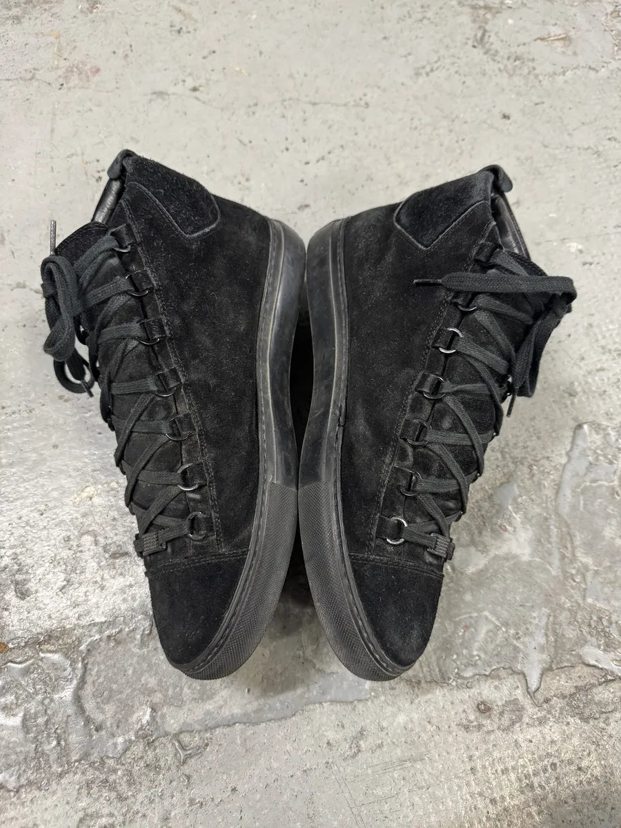Balenciaga Arena Black High Suede Leather LmbtgMX 3