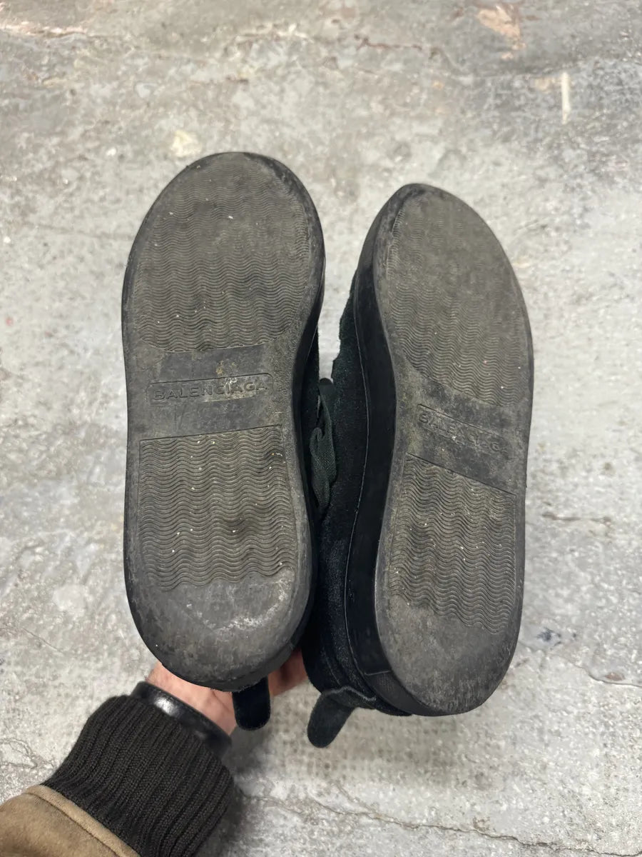 Balenciaga Arena Black High Suede Leather Shoes (42.5eu/us9) 1