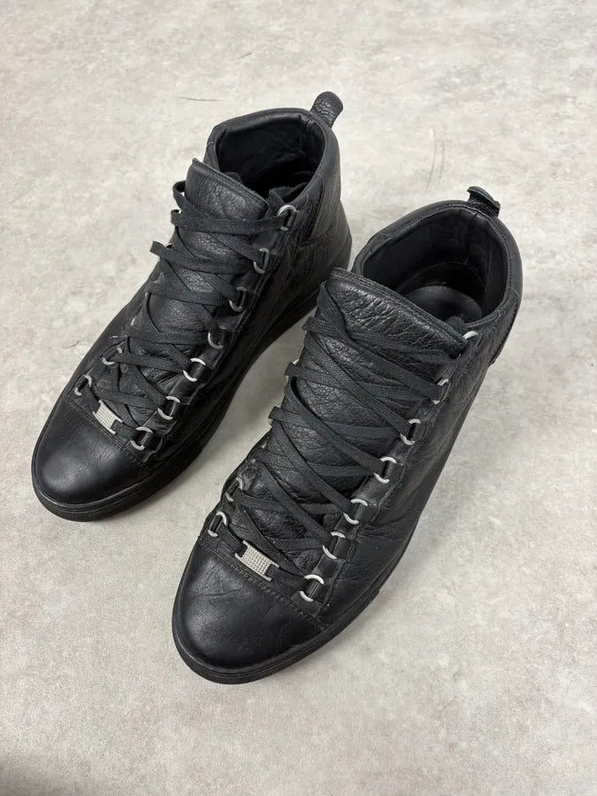 Balenciaga Arena Black High Leather Sneakers UfhovZO 4