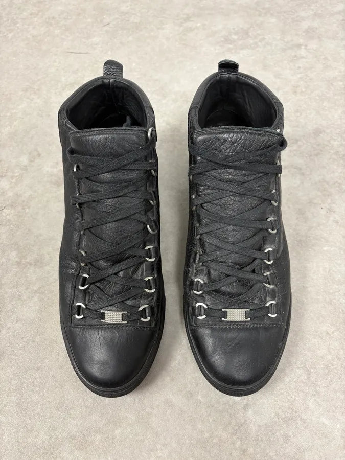 Balenciaga Arena Black High Leather Sneakers UfhovZO 3