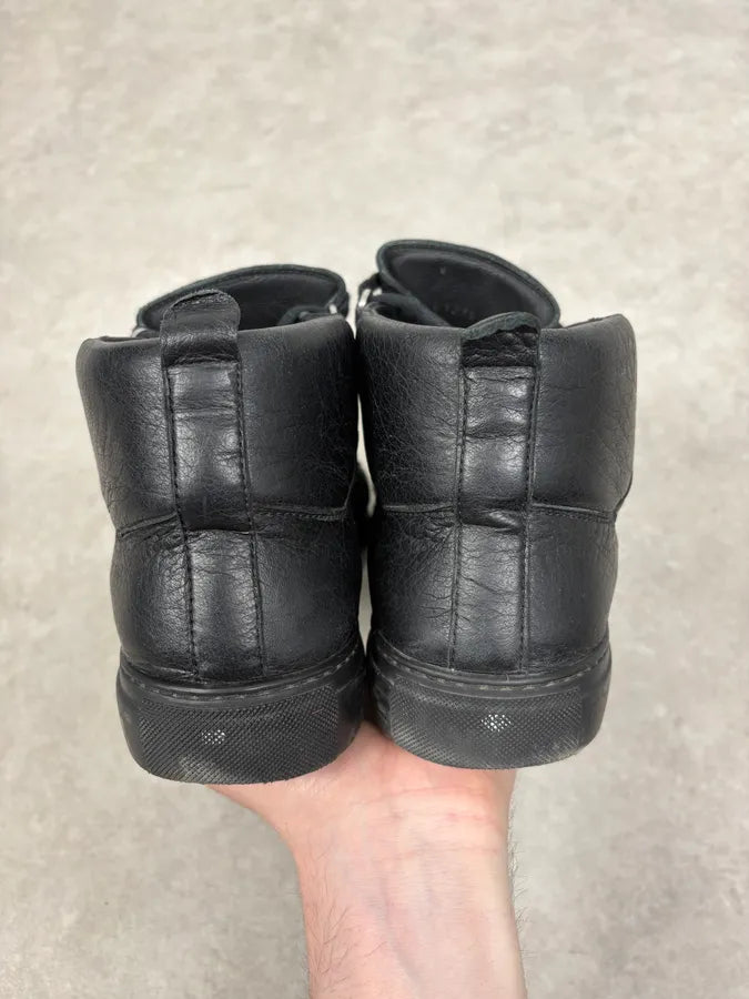 Balenciaga Arena Black High Leather Sneakers UfhovZO 8