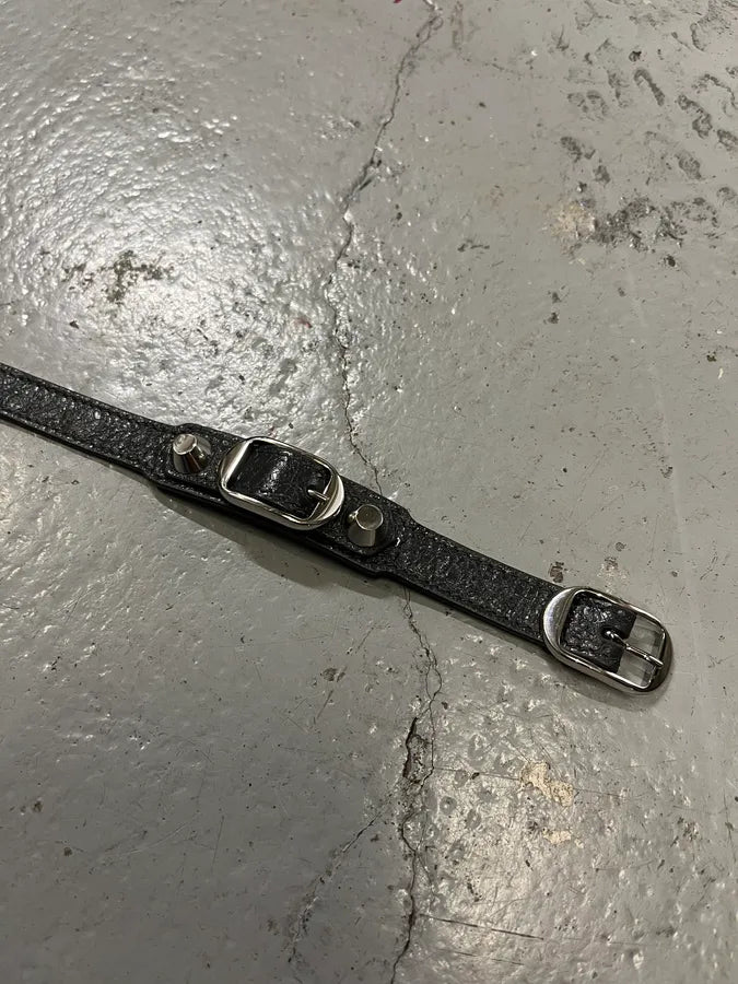 Balenciaga Arena Black Leather Bracelet cdfNRKO 5