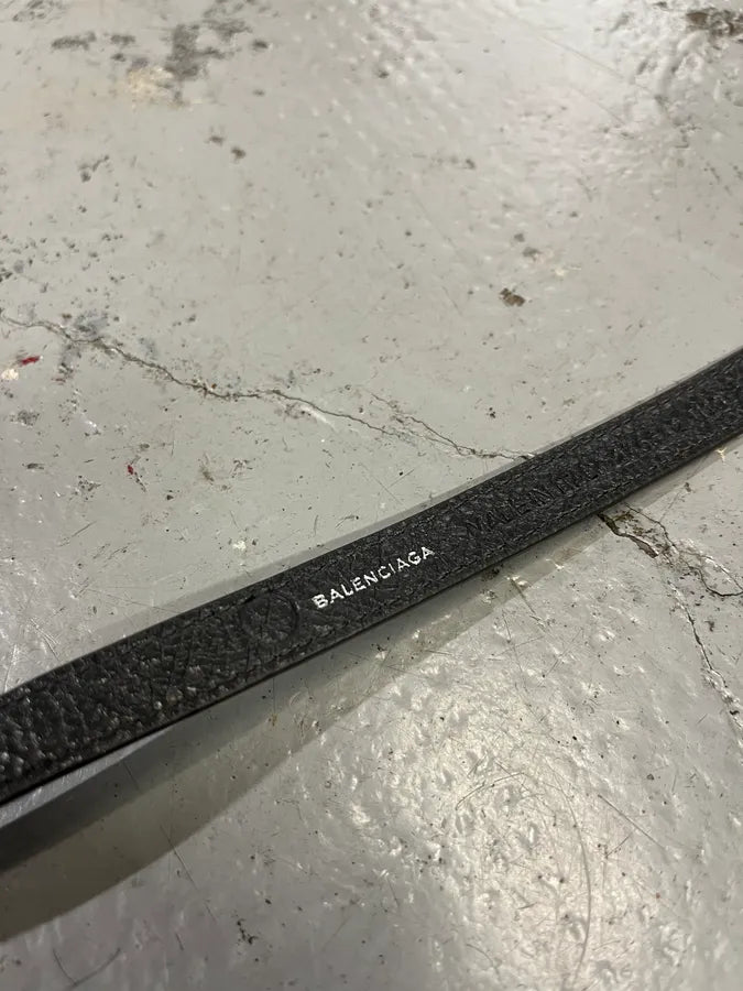 Balenciaga Arena Black Leather Bracelet cdfNRKO 8