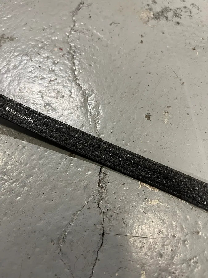 Balenciaga Arena Black Leather Bracelet cdfNRKO 9