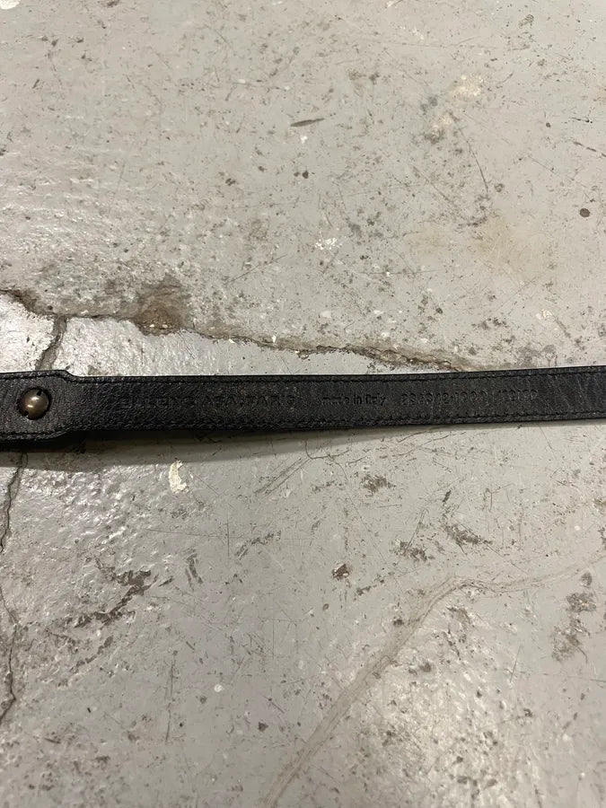Balenciaga Arena Black Leather Bracelet (OS) 6