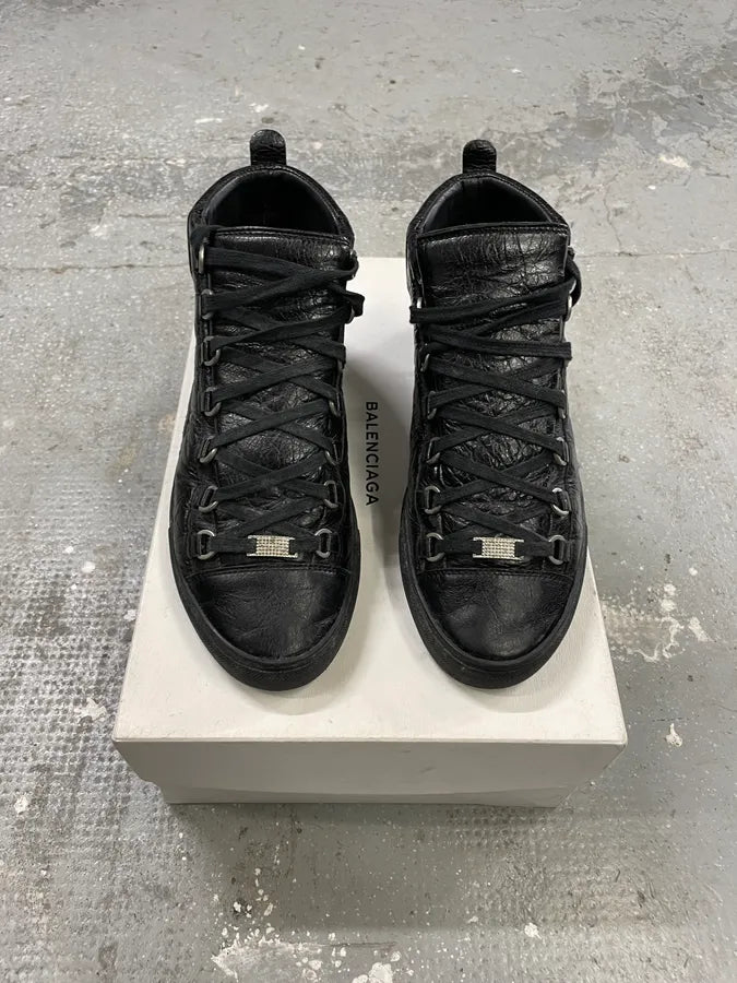Balenciaga Arena Black Leather High Shoes – Dolce Vita Hub