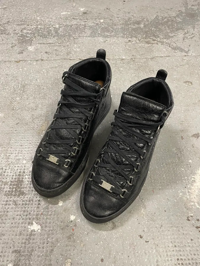 Balenciaga Arena Black Leather High Shoes (41.5eu/us8) 3