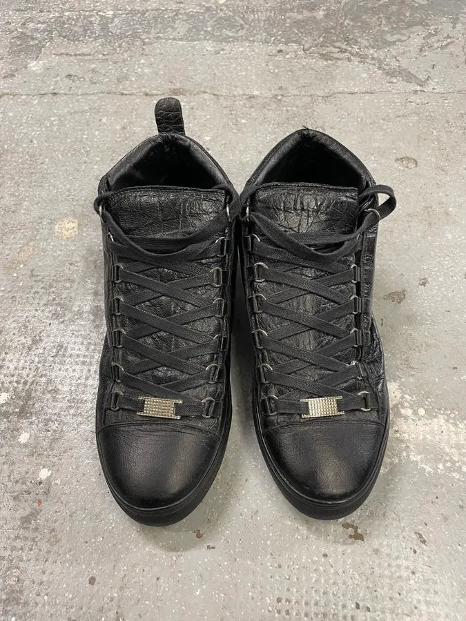 Balenciaga Arena Black Leather High Shoes – Dolce Vita Hub