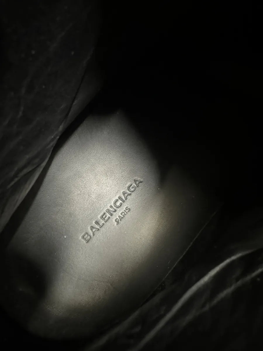 Balenciaga Arena Black Leather High Shoes (42eu/us8.5) 8