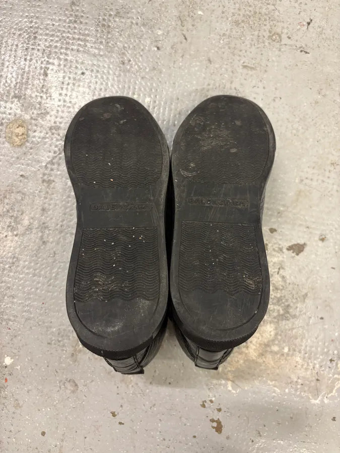 Balenciaga Arena Black Leather High Sneakers (38.5eu/us6) QaIUssg 7